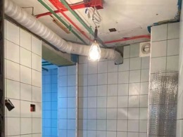 华贸城88平loft在施工地
