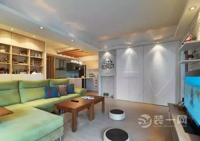 现代简约混搭风格两居室装修效果图