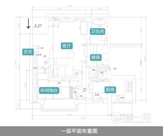 新中式风格loft装修效果图
