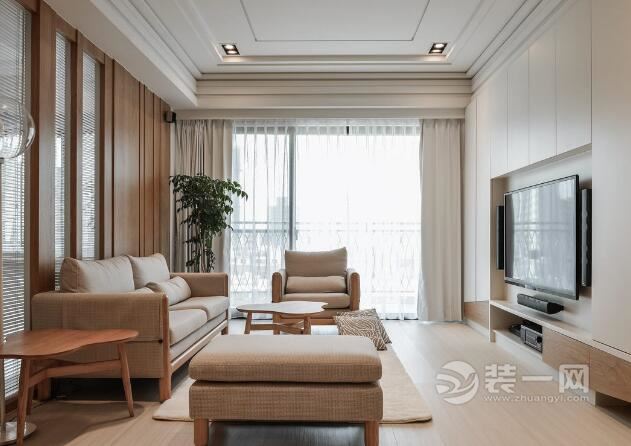 北欧风格小户型装修效果图 奶茶色系案例设计欣赏